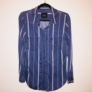 Denim striped RAILS top